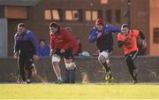 2 January 2017; Munster players Dave Kilcoyne, Billy Holland, Robin Copeland and Andrew Conway in action during squad training at University of Limerick in Limerick. Photo by Diarmuid Greene/Sportsfile