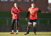 2 January 2017; Simon Zebo, left, and CJ Stander of Munster during squad training at University of Limerick in Limerick. Photo by Diarmuid Greene/Sportsfile