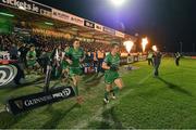 31 December 2016; The Connacht team make their way onto the pitch ahead of the Guinness PRO12 Round 12 match between Connacht and Munster at Sportsground in Galway. Photo by Brendan Moran/Sportsfile