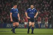 26 December 2016; Tadhg Furlong, left, and Cian Healy of Leinster during the Guinness PRO12 Round 11 match between Munster and Leinster at Thomond Park in Limerick. Photo by Brendan Moran/Sportsfile