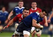 26 December 2016; Zane Kirchner of Leinster on his way to scoring his side's first try despite the tackle of CJ Stander of Munster during the Guinness PRO12 Round 11 match between Munster and Leinster at Thomond Park in Limerick. Photo by Stephen McCarthy/Sportsfile