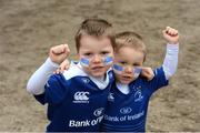 31 December 2016; Leinster supporters and brothers Luke Farrell, age 5, left, and Dan Farrell, age 3, from Drogheda, Co Louth ahead of the Guinness PRO12 Round 12 match between Leinster and Ulster at the RDS Arena in Dublin. Photo by Piaras Ó Mídheach/Sportsfile