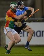 4 January 2017; Donal Burke of Dublin in action against Paul Doyle of Carlow during the Bord na Mona Walsh Cup Group 3 Round 1 match between Dublin and Carlow at Parnell Park in Dublin. Photo by Piaras Ó Mídheach/Sportsfile