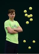 5 January 2017; Simon Carr stands for a portrait following a practice game at the Tennis Ireland National Training Centre in Glasnevin, Dublin. Photo by Sam Barnes/Sportsfile