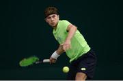 5 January 2017; Simon Carr in action during a practice game at the Tennis Ireland National Training Centre in Glasnevin, Dublin. Photo by Sam Barnes/Sportsfile