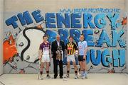 25 May 2011; At the launch of the 2011 Bord Gáis Energy GAA Hurling Under 21 All-Ireland Championship was Ger Cunningham, Sports Sponsorship Manager, Bord Gáis Energy, with, from left, Mark Fanning, Wexford, Conor Fogarty, Bord Gáis Energy Ambassador, Kilkenny, and Liam Rushe, Bord Gáis Energy Ambassador, Dublin. The Championship kicks off with a thriller between Waterford and Tipperary in the Munster Championship on Wednesday, 1st June and this year’s campaign will bring fans a range of new and exclusive features online and on match days. See breakingthrough.ie for more details. C.L.G. Na Fianna, Mobhi Road, Glasnevin, Dublin. Picture credit: Stephen McCarthy / SPORTSFILE
