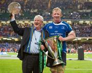 21 May 2011; Leinster captain Leo Cullen with his father Frank celebrate with the Heineken Cup. Heineken Cup Final, Leinster v Northampton Saints, Millennium Stadium, Cardiff, Wales. Picture credit: Matt Browne / SPORTSFILE