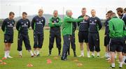 26 May 2011; Northern Ireland manager Nigel Worthington speaks to his players during squad training ahead of their side's Carling Four Nations Tournament game against Wales on Friday. Northern Ireland Squad Training, Wayside Celtic FC, Kilternan, Co. Dublin. Picture credit:Oliver McVeigh / SPORTSFILE