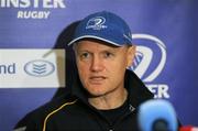 26 May 2011; Leinster head coach Joe Schmidt during a press conference ahead of their Celtic League Grand Final against Munster on Saturday. Leinster Rugby Press Conference, David Lloyd Riverview, Clonskeagh, Dublin. Picture credit: Ray McManus / SPORTSFILE