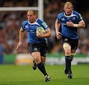 21 May 2011; Richardt Strauss, Leinster, supported by team-mate Leo Cullen. Heineken Cup Final, Leinster v Northampton Saints, Millennium Stadium, Cardiff, Wales. Picture credit: Ray McManus / SPORTSFILE