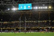 21 May 2011; Jonathan Sexton, Leinster, kicks a penalty against Northampton Saints. Heineken Cup Final, Leinster v Northampton Saints, Millennium Stadium, Cardiff, Wales. Picture credit: Matt Browne / SPORTSFILE