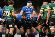 21 May 2011; Mike Ross and Richardt Strauss, Leinster, in action against Northampton Saints. Heineken Cup Final, Leinster v Northampton Saints, Millennium Stadium, Cardiff, Wales. Picture credit: Matt Browne / SPORTSFILE