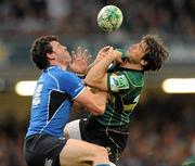 21 May 2011; Shane Horgan, Leinster, is tackled by Ben Foden, Northampton Saints. Heineken Cup Final, Leinster v Northampton Saints, Millennium Stadium, Cardiff, Wales. Picture credit: Matt Browne / SPORTSFILE