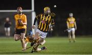 5 January 2017; Richie Leahy of Kilkenny in action against Rian McBride of DCU during the Bord na Mona Walsh Cup Group 2 Round 1 match between Kilkenny and DCU Dochas Eireann at MW Hire Park, Dunmore, Co. Kilkenny. Photo by Matt Browne/Sportsfile