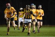 5 January 2017; Kevin Farrell of Kilkenny in action against Padraig Foley of DCU Dochas Eireann during the Bord na Mona Walsh Cup Group 2 Round 1 match between Kilkenny and DCU Dochas Eireann at MW Hire Park, Dunmore, Co. Kilkenny. Photo by Matt Browne/Sportsfile