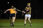 5 January 2017; Richie Leahy of Kilkenny in action against Liam Fahey of DCU Dochas Eireann during the Bord na Mona Walsh Cup Group 2 Round 1 match between Kilkenny and DCU Dochas Eireann at MW Hire Park, Dunmore, Co. Kilkenny. Photo by Matt Browne/Sportsfile