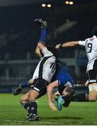 6 January 2017; Devin Toner of Leinster is tackled by Guillermo Roan of Zebre, resulting in a yellow card, during the Guinness PRO12 Round 13 match between Leinster and Zebre at the RDS Arena in Ballsbridge, Dublin. Photo by Ramsey Cardy/Sportsfile