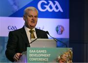 7 January 2017; Uachtarán Chumann Lúthchleas Gael Aogán Ó Fearghail speaking at the GAA Annual Games Development Conference in Croke Park, Dublin. Photo by Seb Daly/Sportsfile
