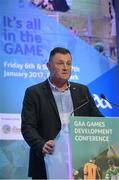 6 January 2017; Dublin ladies football coach Mick Bohan speaking at the GAA Annual Games Development Conference in Croke Park, Dublin. Photo by Piaras Ó Mídheach/Sportsfile