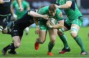 7 January 2017; Peter Robb of Connacht is tackled by Olly Cracknell of Ospreys during the Guinness PRO12 Round 13 match between Ospreys and Connacht at Liberty Stadium  in Swansea, Wales. Photo by Chris Fairweather/Sportsifle