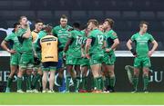 7 January 2017; Connacht players after conceding a try during the Guinness PRO12 Round 13 match between Ospreys and Connacht at Liberty Stadium  in Swansea, Wales. Photo by Chris Fairweather/Sportsifle