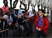 7 January 2017; Ian Keatley of Munster arrives prior to the European Rugby Champions Cup Pool 1 Round 1 match between Racing 92 and Munster at the Stade Yves-Du-Manoir in Paris, France. Photo by Stephen McCarthy/Sportsfile