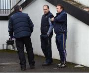 7 January 2017; Longford manager Denis Connerton, right, with selector Derek Ryan, centre, and assistant manager Ciaran Fox, left, prior to the Bord na Mona Walsh Cup Group 2 Round 1 match between Kildare and Longford at St Conleth's Park in Newbridge, Co. Kildare. Photo by Matt Browne/Sportsfile
