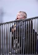 7 January 2017; Fionn O'Connor, 18 months old, from Newbridge cheers on Kildare during the Bord na Mona Walsh Cup Group 2 Round 1 match between Kildare and Longford at St Conleth's Park in Newbridge, Co. Kildare. Photo by Matt Browne/Sportsfile