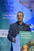 7 January 2017; Professor Wade Gilbert,  Department of Kinesiology, California State University, Fresno, speaking at the GAA Annual Games Development Conference in Croke Park, Dublin. Photo by Piaras Ó Mídheach/Sportsfile