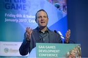 7 January 2017; Professor Wade Gilbert, Department of Kinesiology, California State University, Fresno, speaking at the GAA Annual Games Development Conference in Croke Park, Dublin. Photo by Piaras Ó Mídheach/Sportsfile
