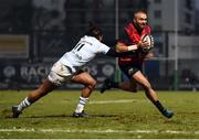 7 January 2017; Simon Zebo of Munster is tackled by Teddy Thomas of Racing 92 on his way to scoring his side's first try during the European Rugby Champions Cup Pool 1 Round 1 match between Racing 92 and Munster at the Stade Yves-Du-Manoir in Paris, France. Photo by Stephen McCarthy/Sportsfile