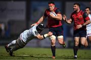 7 January 2017; CJ Stander of Munster is tackled by Chris Masoe of Racing 92 on his way to scoring his side's second try during the European Rugby Champions Cup Pool 1 Round 1 match between Racing 92 and Munster at the Stade Yves-Du-Manoir in Paris, France. Photo by Stephen McCarthy/Sportsfile