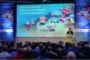 7 January 2017; Peter Horgan, Education Officer, speaking at the GAA Annual Games Development Conference in Croke Park, Dublin. Photo by Seb Daly/Sportsfile