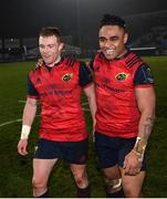 7 January 2017; Keith Earls, left, and Francis Saili of Munster following the European Rugby Champions Cup Pool 1 Round 1 match between Racing 92 and Munster at the Stade Yves-Du-Manoir in Paris, France. Photo by Stephen McCarthy/Sportsfile