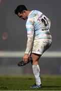 7 January 2017; Dan Carter of Racing 92 during the European Rugby Champions Cup Pool 1 Round 1 match between Racing 92 and Munster at the Stade Yves-Du-Manoir in Paris, France. Photo by Stephen McCarthy/Sportsfile