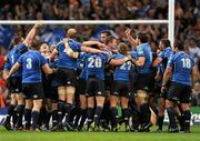 21 May 2011; Leinster players celebrate their side's victory. Heineken Cup Final, Leinster v Northampton Saints, Millennium Stadium, Cardiff, Wales. Picture credit: Ray McManus / SPORTSFILE
