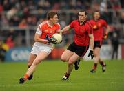 28 May 2011; Charlie Vernon, Armagh, in action against Kalum King, Down. Ulster GAA Football Senior Championship Quarter-Final, Armagh v Down, Morgan Athletic Grounds, Armagh. Picture credit: Ray McManus / SPORTSFILE