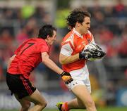 28 May 2011; Billy Joe Padden, Armagh, in action against Gerard McCartan, Down. Ulster GAA Football Senior Championship Quarter-Final, Armagh v Down, Morgan Athletic Grounds, Armagh. Picture credit: Ray McManus / SPORTSFILE