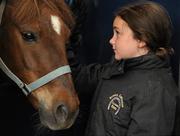 29 May 2011; Alex Stewart, age 10, from Killaloe, Co. Clare, with her pony Rocky at the Scarteen Pony Club Minimus Challenge. Tipperary Racecourse, Limerick Junction, Tipperary Picture credit: Stephen McCarthy / SPORTSFILE