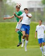 29 May 2011; John O'Sullivan, Republic of Ireland, in action against Cristiano Piccini, Italy. UEFA Under 19 Championship Elite Round, Republic of Ireland v Italy, Kolobrzeg, Poland. Picture credit: Rory Geary / SPORTSFILE