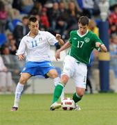 29 May 2011; Declan Walker, Republic of Ireland, in action against Stephan El Shaarawy, Italy. UEFA Under 19 Championship Elite Round, Republic of Ireland v Italy, Kolobrzeg, Poland. Picture credit: Rory Geary / SPORTSFILE