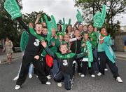 29 May 2011; Republic of Ireland supporters from Freshford Town FC, Co. Kilkenny, on their way to the match. Carling Four Nations Tournament, Republic of Ireland v Scotland, Aviva Stadium, Lansdowne Road, Dublin. Picture credit: Brian Lawless / SPORTSFILE