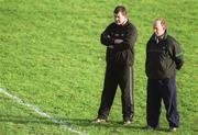15 January 2002; Ireland Assistant Coach Declan Kidney, right, with forwards coach Niall O'Donovan during Ireland rugby squad training at Thomond Park in Limerick. Photo by Brendan Moran/Sportsfile