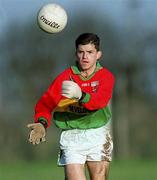 13 January 2002; Willie Quinlan of Carlow during the O'Byrne Cup semi-final match between Carlow and Laois at McCann Park in Portarlington, Laois. Photo by Damien Eagers/Sportsfile