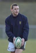 11 January 2002; Jason Holland during a Munster Rugby squad training session in Toulouse, France. Photo by Brendan Moran/Sportsfile