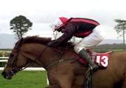 24 January 2002; This Is Serious, with David Casey up, goes on to win the IAWS Thyestes Handicap Steplechase during racing at Gowran Park, Kilkenny. Photo by David Maher/Sportsfile