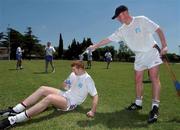 26 January 2002; Henry Shefflin and Eamon Corcoran, right,  during a training session prior to the Vodafone All Star tour at the Hurling Club of Argentina in Hurlingham, Buenos Aires, Argentina. Photo by Ray McManus/Sportsfile