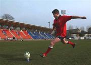 11 January 2002; Ronan O'Gara during a Munster Rugby squad training session in Toulouse, France. Photo by Brendan Moran/Sportsfile