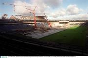 19 November 2001; A general view of Croke Park during the construction of the new Hogan Stand. Photo by David Maher/Sportsfile