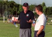 26 January 2002; Brian Cody, left, manager of the 2000 All-Stars with Nicky English, manager of the 2001 All-Stars during the Vodafone All Star tour at the Hurling Club of Argentina in Hurlingham, Buenos Aires, Argentina. Photo by Ray McManus/Sportsfile